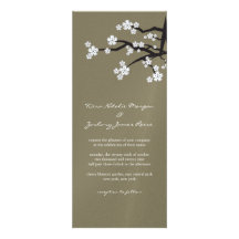 White Sakuras Cherry Blossom Wedding Invitation