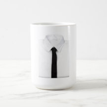 White shirt and tie coffee mug