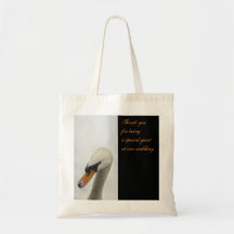 White Swan Wedding Favour Bag for guests