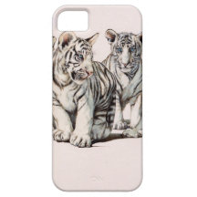 White Tiger Cubs of Royalty iPhone 5 Covers