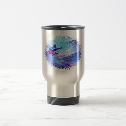 White Water Kayaker Coffee Mugs