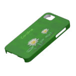 White Waterlilies Green Personalised iphone 5