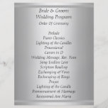 White Wedding Program Flyer