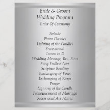 White Wedding Program Flyer