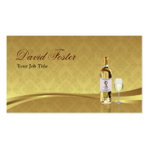 White Wine Bottle Dealer Retailer Agency Agent Business Cards