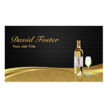 White Wine Bottle Dealer Retailer Agency Agent Business Card Template