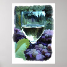White Wine Reflections Posters