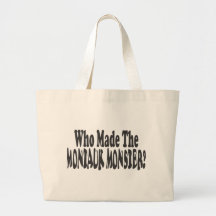 Who Made The Montauk Monster? - Two Lines Tote Bag