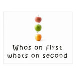 Whos on first Postcard