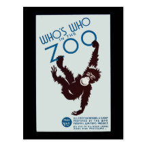 who's who in the zoo postcards