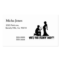 Who's Your Freakin Daddy Business Card Templates