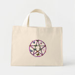 Wiccan Star and Butterflies Canvas Bag