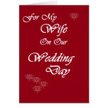 Wife on Wedding Day Greeting Card
