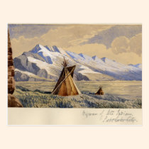 Wigwam of Ute Indians, Salt Lake City postcards