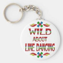 Wild About Line Dancing Key Chain