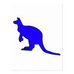Wild Australian Kangaroo Marsupial Roo Silhouette Postcard