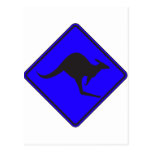 Wild Australian Kangaroo Marsupial Roo Silhouette Post Card