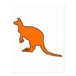 Wild Australian Kangaroo Marsupial Roo Silhouette Post Cards