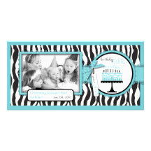 Wild Birthday Cake Photo Card