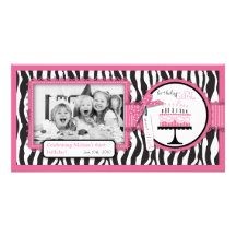 Wild Birthday Cake Photo Card