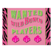 Wild Bunco Players Invitation