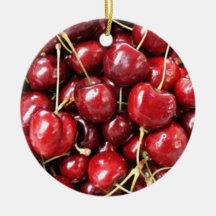 Wild Cherries Christmas Ornaments