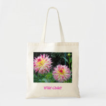 Wild Child Dahlias Tote Bag