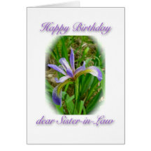 Wild Flag Sister-In-Law Birthday Card
