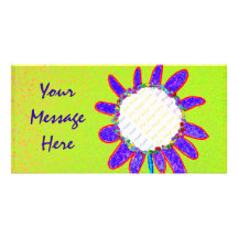 Wild Flower photo card template