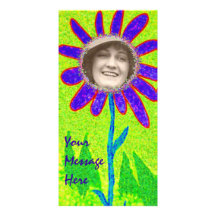 Wild Flower template Customized Photo Card