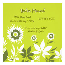 Wild Flowers Green Moving Announcement