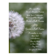 Wild Flowers Wedding Invitations and Favours Postcard