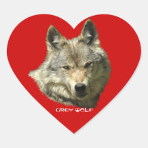WILD GREY WOLF Wildlife Stickers