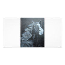 wild horse customized photo card