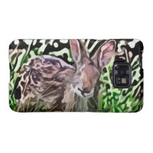 wild rabbit painting samsung galaxy cases