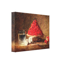 Wild Strawberries - Vintage Art on Canvas ~ Stretched Canvas Print