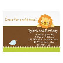 Wild time custom invitations
