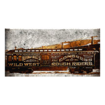 Wild Wild West Buffalo Bill Old Train Cards Photo Cards