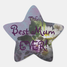 wildflower, Best Mum EVER! heart Sticker