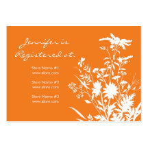 Wildflower Registry Card Business Card