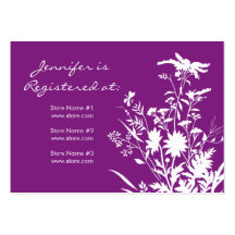 Wildflower Registry Card Business Card