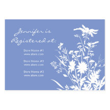 Wildflower Registry Card Business Card Templates