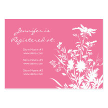 Wildflower Registry Card Business Cards