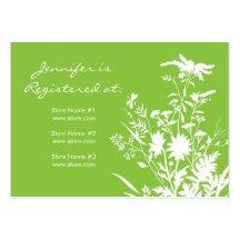 Wildflower Registry Card Business Cards