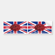 Will and Kate 2011 Limited Edition Commemorative Bumper Sticker