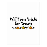 Will Turn Tricks For Treats Post Card
