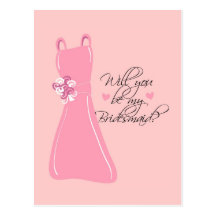 "Will you be my Bridesmaid?" Postcards
