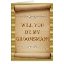 Will you be my Groomsman? Groomsman request. Greeting Card