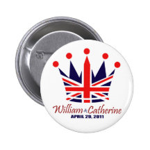 William & Catherine Royal Wedding Pinback Buttons