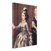 William Hogarth - Detail of costumed players Gallery Wrapped Canvas